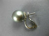 LARGE DIAMOND & AAA GREY TAHITIAN PEARL 18KT WHITE GOLD CLIP ON EARRINGS #2953