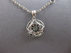 ESTATE .50CT DIAMOND 18KT WHITE GOLD 3D CLUSTER FLOWER HALO CLASSIC FUN PENDANT