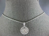 ESTATE .50CT DIAMOND 18KT WHITE GOLD 3D CLUSTER FLOWER HALO CLASSIC FUN PENDANT