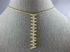 ESTATE LARGE .88CT DIAMOND 18KT YELLOW GOLD FLEXIBLE BAR ETOILE SNAKE NECKLACE