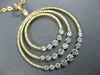 ESTATE LARGE 1.29CT DIAMOND 18KT YELLOW GOLD CIRCLE OF LIFE JOURNEY LOVE PENDANT