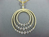 ESTATE LARGE 1.29CT DIAMOND 18KT YELLOW GOLD CIRCLE OF LIFE JOURNEY LOVE PENDANT