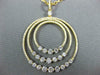 ESTATE LARGE 1.29CT DIAMOND 18KT YELLOW GOLD CIRCLE OF LIFE JOURNEY LOVE PENDANT