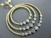 ESTATE LARGE 1.29CT DIAMOND 18KT YELLOW GOLD CIRCLE OF LIFE JOURNEY LOVE PENDANT