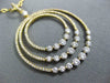 ESTATE LARGE 1.29CT DIAMOND 18KT YELLOW GOLD CIRCLE OF LIFE JOURNEY LOVE PENDANT