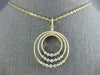 ESTATE LARGE 1.29CT DIAMOND 18KT YELLOW GOLD CIRCLE OF LIFE JOURNEY LOVE PENDANT