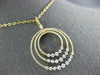 ESTATE LARGE 1.29CT DIAMOND 18KT YELLOW GOLD CIRCLE OF LIFE JOURNEY LOVE PENDANT