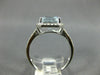 LARGE 2.10CT DIAMOND & AAA AQUAMARINE 14KT WHITE GOLD 3D CUSHION ENGAGEMENT RING