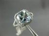 LARGE 2.10CT DIAMOND & AAA AQUAMARINE 14KT WHITE GOLD 3D CUSHION ENGAGEMENT RING