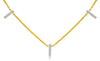 ESTATE .16CT DIAMOND 14KT YELLOW GOLD 3D CLASSIC BAR BY THE YARD NECKLACE