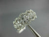 WIDE 1.0CT DIAMOND 14KT WHITE GOLD 3D FLOWER OPEN FILIGREE ANNIVERSARY RING