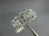 WIDE 1.0CT DIAMOND 14KT WHITE GOLD 3D FLOWER OPEN FILIGREE ANNIVERSARY RING