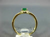 LARGE 1.10CT DIAMOND & AAA EMERALD 14K YELLOW GOLD OVAL & ROUND DOUBLE HALO RING