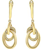 .16CT DIAMOND 14KT YELLOW GOLD 3D MATTE LOVE KNOT LEVERBACK HANGING EARRINGS