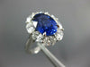 GIA LARGE 6.58CT DIAMOND & AAA SAPPHIRE PLATINUM PRINCESS DIANA ENGAGEMENT RING