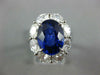 GIA LARGE 6.58CT DIAMOND & AAA SAPPHIRE PLATINUM PRINCESS DIANA ENGAGEMENT RING