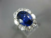 GIA LARGE 6.58CT DIAMOND & AAA SAPPHIRE PLATINUM PRINCESS DIANA ENGAGEMENT RING