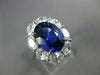 GIA LARGE 6.58CT DIAMOND & AAA SAPPHIRE PLATINUM PRINCESS DIANA ENGAGEMENT RING