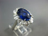 GIA LARGE 6.58CT DIAMOND & AAA SAPPHIRE PLATINUM PRINCESS DIANA ENGAGEMENT RING