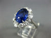 GIA LARGE 6.58CT DIAMOND & AAA SAPPHIRE PLATINUM PRINCESS DIANA ENGAGEMENT RING