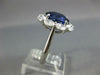 GIA LARGE 6.58CT DIAMOND & AAA SAPPHIRE PLATINUM PRINCESS DIANA ENGAGEMENT RING