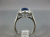 GIA LARGE 6.58CT DIAMOND & AAA SAPPHIRE PLATINUM PRINCESS DIANA ENGAGEMENT RING