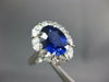 GIA LARGE 6.58CT DIAMOND & AAA SAPPHIRE PLATINUM PRINCESS DIANA ENGAGEMENT RING