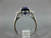 GIA LARGE 5.26CT DIAMOND & AAA SAPPHIRE 18KT WHITE GOLD 3D OVAL ENGAGEMENT RING