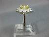 GIA WIDE 2.1CT WHITE & FANCY YELLOW DIAMOND PLATINUM OVAL FLOWER ENGAGEMENT RING