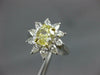 GIA WIDE 2.1CT WHITE & FANCY YELLOW DIAMOND PLATINUM OVAL FLOWER ENGAGEMENT RING