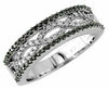 .50CT WHITE & BLACK DIAMOND 14KT WHITE GOLD 3D CLASSIC INFINITY ANNIVERSARY RING