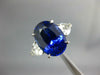 GRS LARGE 9.61CT DIAMOND & AAA SAPPHIRE PLATINUM OVAL PEAR SHAPE ENGAGEMENT RING