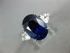 GRS LARGE 9.61CT DIAMOND & AAA SAPPHIRE PLATINUM OVAL PEAR SHAPE ENGAGEMENT RING