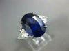 GRS LARGE 9.61CT DIAMOND & AAA SAPPHIRE PLATINUM OVAL PEAR SHAPE ENGAGEMENT RING