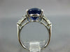 GRS LARGE 9.61CT DIAMOND & AAA SAPPHIRE PLATINUM OVAL PEAR SHAPE ENGAGEMENT RING
