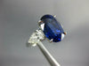 GRS LARGE 9.61CT DIAMOND & AAA SAPPHIRE PLATINUM OVAL PEAR SHAPE ENGAGEMENT RING
