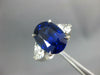 GRS LARGE 9.61CT DIAMOND & AAA SAPPHIRE PLATINUM OVAL PEAR SHAPE ENGAGEMENT RING