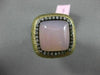 ESTATE EXTRA LARGE .35CT DIAMOND & AGATE 14KT BLACK & YELLOW GOLD FILIGREE RING