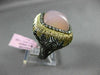 ESTATE EXTRA LARGE .35CT DIAMOND & AGATE 14KT BLACK & YELLOW GOLD FILIGREE RING