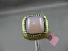 ESTATE EXTRA LARGE .35CT DIAMOND & AGATE 14KT BLACK & YELLOW GOLD FILIGREE RING