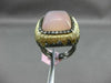 ESTATE EXTRA LARGE .35CT DIAMOND & AGATE 14KT BLACK & YELLOW GOLD FILIGREE RING