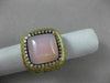 ESTATE EXTRA LARGE .35CT DIAMOND & AGATE 14KT BLACK & YELLOW GOLD FILIGREE RING