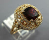 LARGE 2.12CT DIAMOND & AAA RHODOLITE 14KT ROSE GOLD CUSHION CUT ENGAGEMENT RING