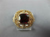 LARGE 2.12CT DIAMOND & AAA RHODOLITE 14KT ROSE GOLD CUSHION CUT ENGAGEMENT RING