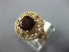 LARGE 2.12CT DIAMOND & AAA RHODOLITE 14KT ROSE GOLD CUSHION CUT ENGAGEMENT RING
