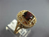 LARGE 2.12CT DIAMOND & AAA RHODOLITE 14KT ROSE GOLD CUSHION CUT ENGAGEMENT RING