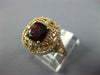 LARGE 2.12CT DIAMOND & AAA RHODOLITE 14KT ROSE GOLD CUSHION CUT ENGAGEMENT RING