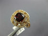 LARGE 2.12CT DIAMOND & AAA RHODOLITE 14KT ROSE GOLD CUSHION CUT ENGAGEMENT RING