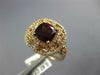 LARGE 2.12CT DIAMOND & AAA RHODOLITE 14KT ROSE GOLD CUSHION CUT ENGAGEMENT RING