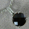 ESTATE 1.01CT DIAMOND & AAA ROUND GARNET 14K WHITE GOLD CLASSIC FLOATING PENDANT